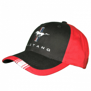 Schwarze und rote Mustang-Mütze
