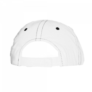 Weiße Cap mit offenem Rücken