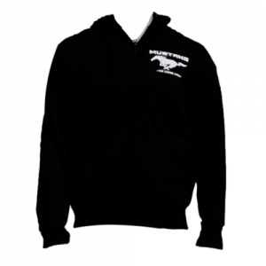 Schwarzer Hoodie mit Mustang-Logo