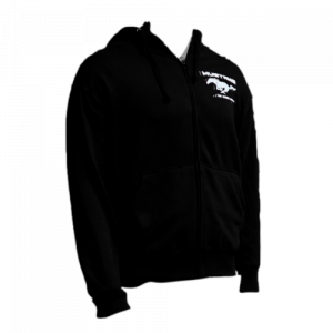 Schwarzer Hoodie mit Mustang-Logo
