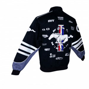 Schwarze Jacke mit Mustang-Logo