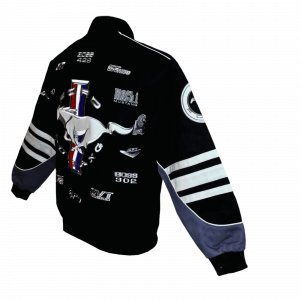 Schwarze Jacke mit Mustang-Logo