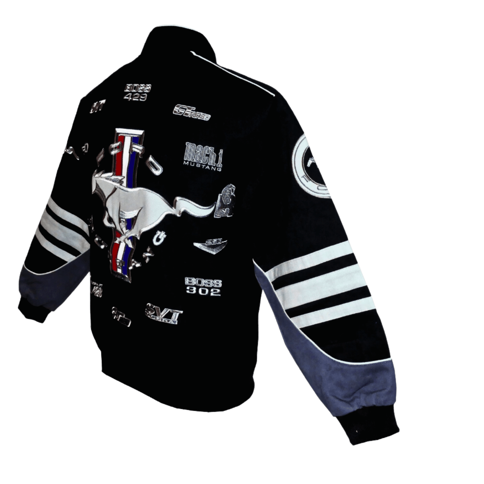 Ford-Mustang-Jacke-Anniversary-Edition-3 Schwarze Jacke mit Mustang-Logo