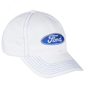 Weiße Ford Baseballkappe mit Logo