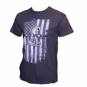 Schwarzes T-Shirt mit Shelby-Logo