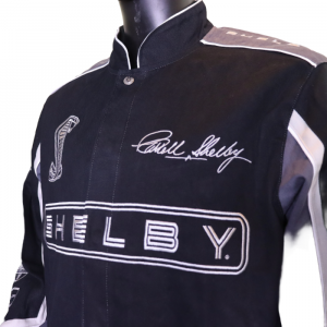 Schwarze Shelby-Jacke mit Logo