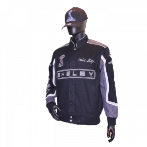 Schwarze Shelby Jacke mit Logo