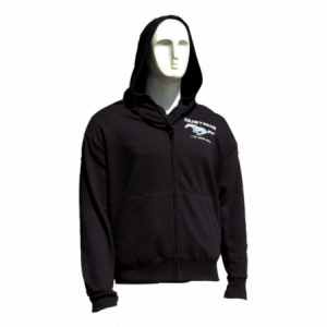 Schwarzer Hoodie mit Ram-Logo.