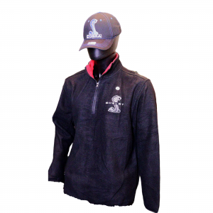 Shelby - Fleece Sweater bestickt in schwarz